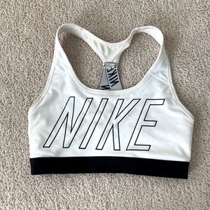 Nike sports bra, size xsmall, white with black back straps
